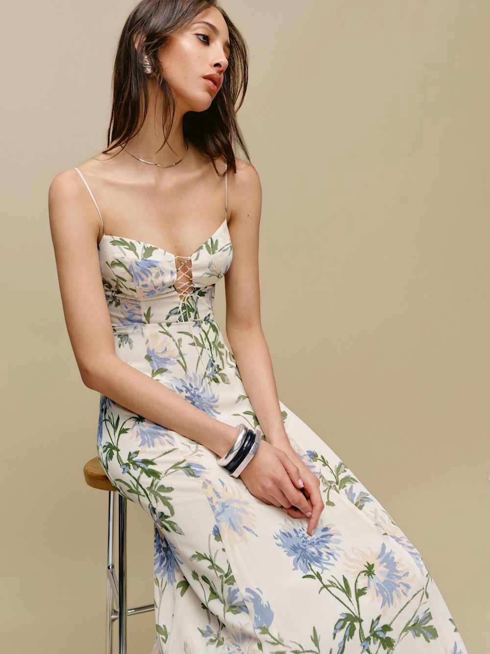 Reformation Emely Dress In serenity, brand new without tags, never worn,no flaws
